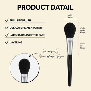 Studio 17 Blush Brush 833 makeup tool with soft bristles for applying blush on the cheeks.