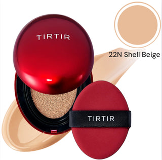 TIRTIR Mask Fit Red Cushion Foundation makeup compact with a red cushion and mirror, designed for a flawless finish.