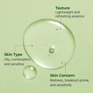 Torriden Balanceful Cica Serum 50mL bottle with dropper, clear serum inside, designed for soothing and calming skin.