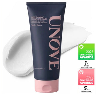 Unove Deep Damage Treatment EX hair treatment in 207mL container with warm petal scent, designed to repair damaged hair.
