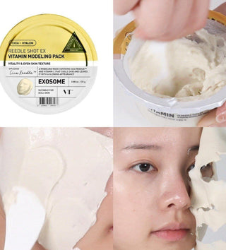 VT Cosmetics Reedle Shot Ex Vitamin modeling pack, 25g skin care mask with hyaluronic acid for hydration and skin nourishment.