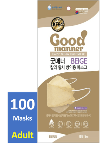 Good Manner Mask KF94 Adult (100 Masks) Good Manner