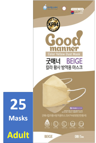 Good Manner KF94 Mask Adult (25 Masks) Good Manner