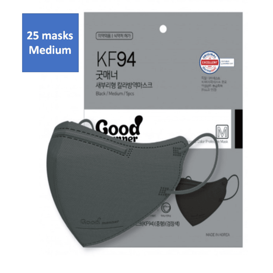 Good Manner Mask KF94 2D [Medium] Adult (25 Masks) Good Manner