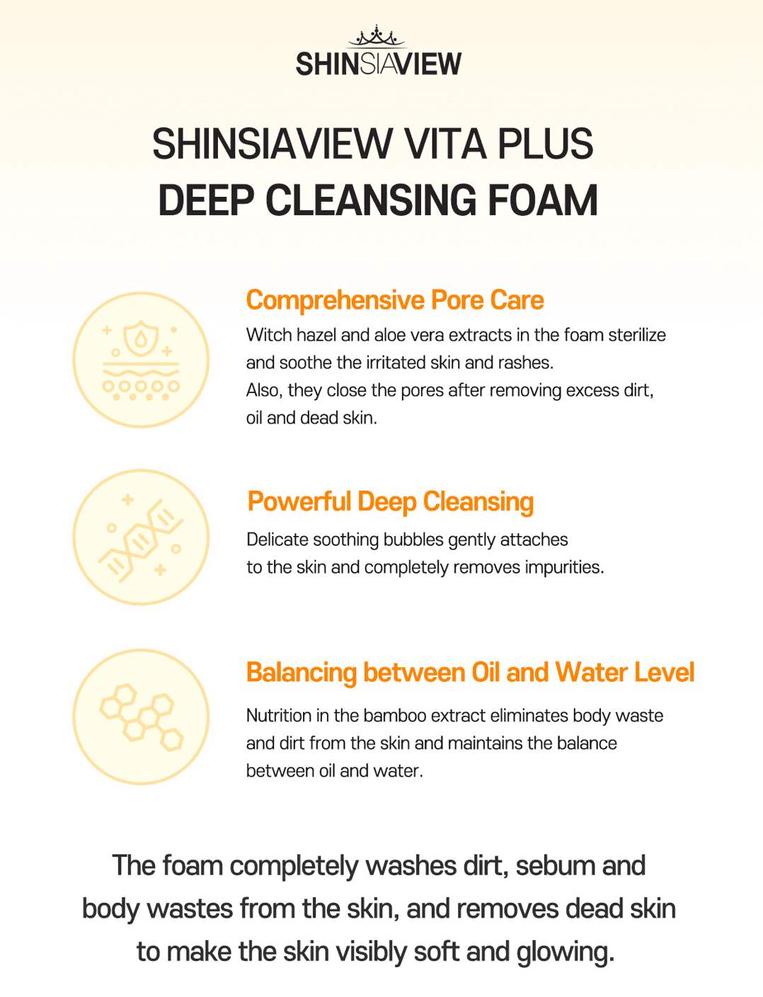 SHINSIAVIEW VITA PLUS Deep Cleansing Foam - Kbeauty Canada