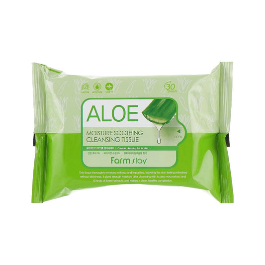 Farmstay Aloe Moisture Soothing Cleansing Tissue (30 Sheets)