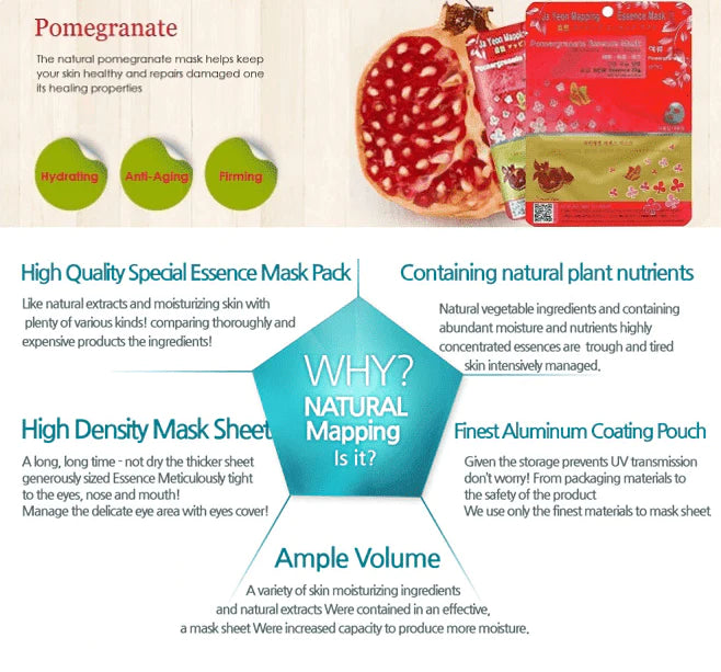Ja Yeon Mapping Pomegranate Hydrating Mask MiessentialStore
