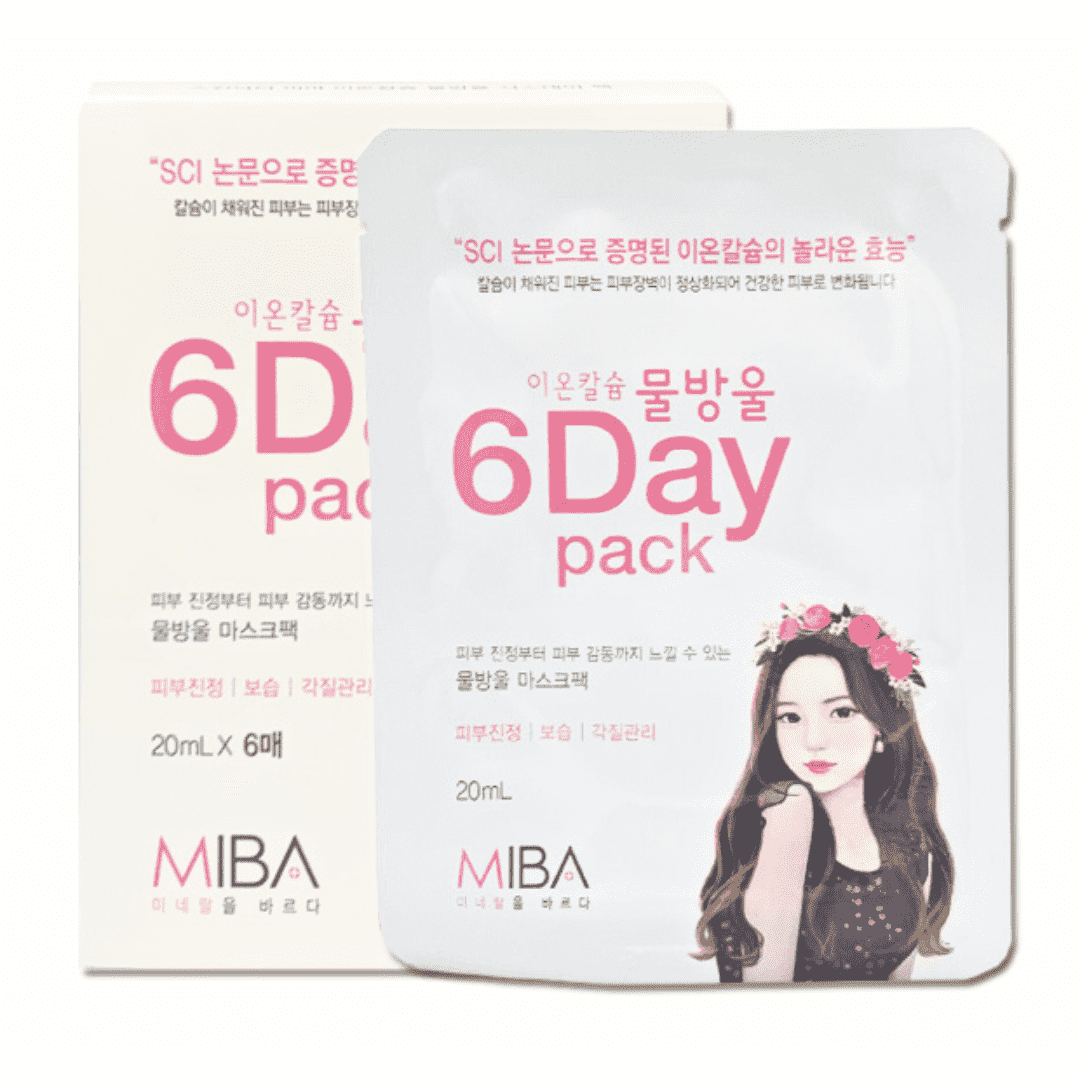 MIBA Ion Calcium Waterdrop 6 Day Mask Pack Miessential