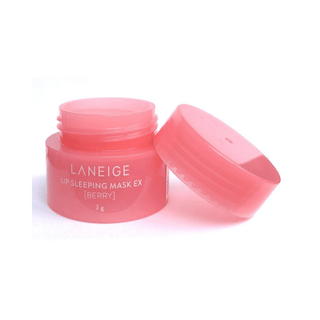 Laneige Lip Sleeping Mask EX in pink, a nourishing overnight lip treatment with a smooth, hydrating texture.